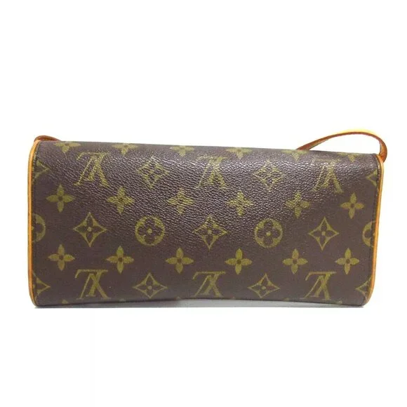 100% Authentic LOUIS VUITTON Pochette Twin GM M51852 Brown Monogram Shoulder Bag - Picture 2 of 10